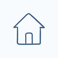 Image showing House sketch icon.