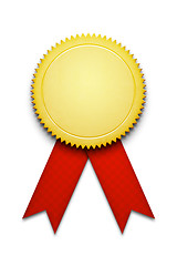 Image showing blank award ribbon badge
