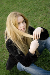 Image showing young attractive woman