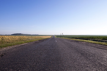 Image showing a small paved road  