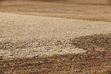 Image showing land plowed field 