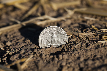 Image showing coin on the ground  