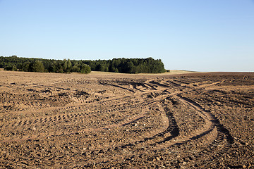 Image showing plowed agricultural field  