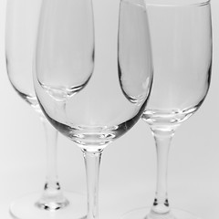 Image showing three glasses close-up