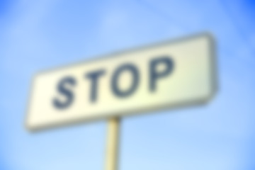 Image showing Road stop sign  