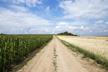 Image showing road in a field  