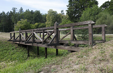 Image showing old wooden bridge  