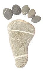 Image showing pebble foot isolated