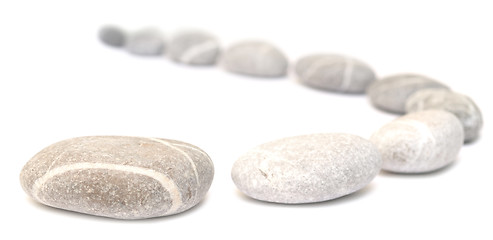 Image showing row of pebbles