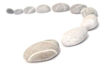 Image showing row of pebbles