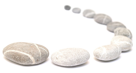 Image showing row of pebbles