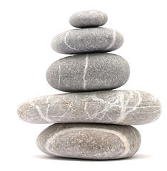 Image showing balancing pebble tower