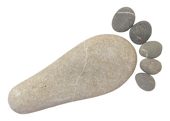 Image showing pebble foot isolated