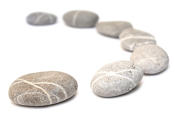 Image showing row of pebbles