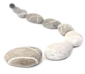 Image showing row of pebbles