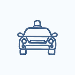 Image showing Police car sketch icon.