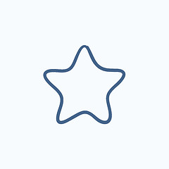 Image showing Rating star sketch icon.