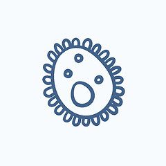 Image showing Bacteria sketch icon.