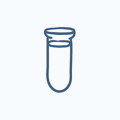 Image showing Test tube sketch icon.