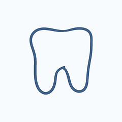 Image showing Tooth sketch icon.