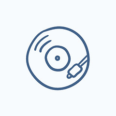 Image showing Turntable sketch icon.