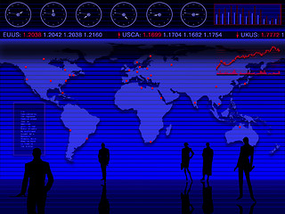 Image showing Abstract modern and/or futuristic stock and market chart scenario