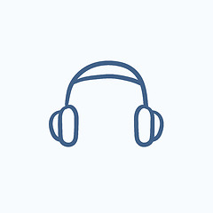 Image showing Headphone sketch icon.