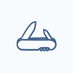 Image showing Jackknife sketch icon.