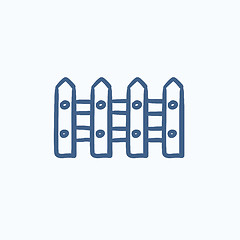 Image showing Fence sketch icon.