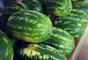 Image showing close up of watermelon at street farmers market