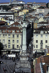 Image showing EUROPE PORTUGAL LISBON ROSSIO SQUARE