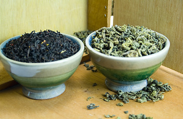 Image showing two bowls of tea