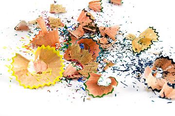 Image showing pencils sawdust background