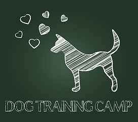 Image showing Dog Training Camp Shows Instruction Taught And Canine
