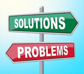 Image showing Solutions Problems Means Difficult Situation And Achievement