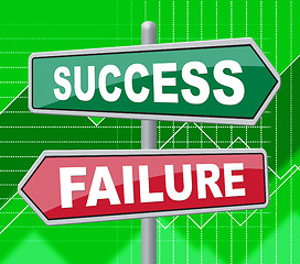 Image showing Success Failure Represents Disaster Victory And Board