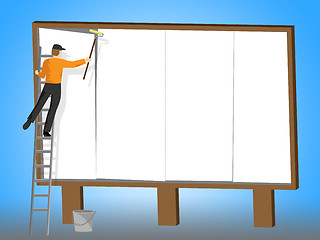 Image showing Copyspace Billboard Represents Banner Promotional And Advertisem