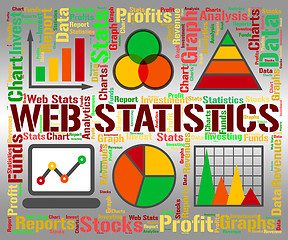 Image showing Web Statistics Shows Business Graph And Analysing