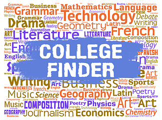 Image showing College Finder Indicates Search For And Choose School