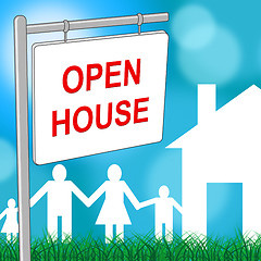 Image showing Open House Indicates Real Estate And Building