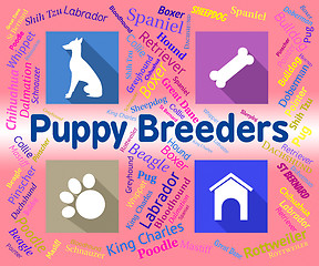 Image showing Puppy Breeders Indicates Doggy Mating And Pets