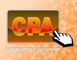 Image showing Cpa Button Means Certified Public Accountant And Auditing