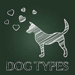 Image showing Dog Types Represents Category Classes And Pedigree