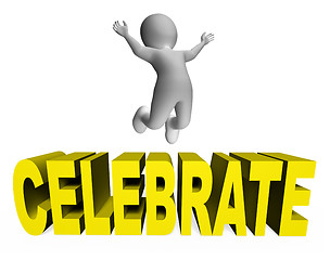 Image showing Celebrate Character Means Celebration Party And Fun 3d Rendering
