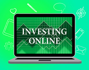 Image showing Investing Online Means Web Site And Computer