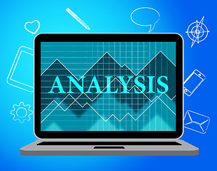 Image showing Analysis Online Represents Web Site And Data