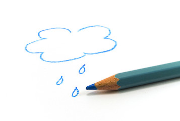 Image showing drawn blue cloud