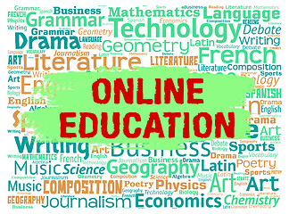 Image showing Online Education Represents Web Site And Educated