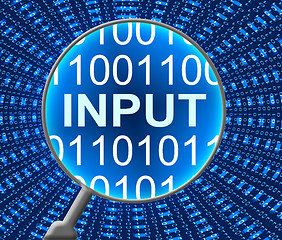 Image showing Computer Input Indicates Keyboard Data And Monitor