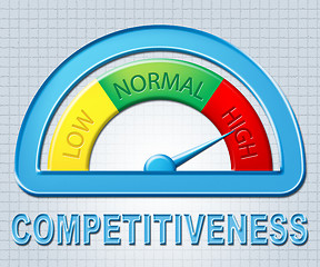 Image showing High Competitiveness Indicates Measure Rival And Challenger